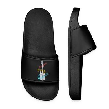 Bass Guitar Electric Guitar - Women’s Pool Sliders - black - Front
