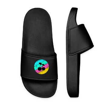 Cherry Fruit Fruit Summer Fruits Red Gift - Women’s Pool Sliders - black - Front