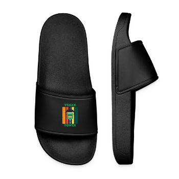 Vegan Veganer Sport Fitness Musculation - Claquettes Femme - noir - Devant