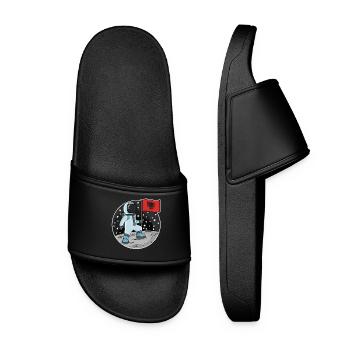 Astronaute avec drapeau Albanie - Claquettes Femme - noir - Devant