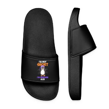 Not Short I am Penguin Size Little Friend Penguin - Women’s Pool Sliders - black - Front