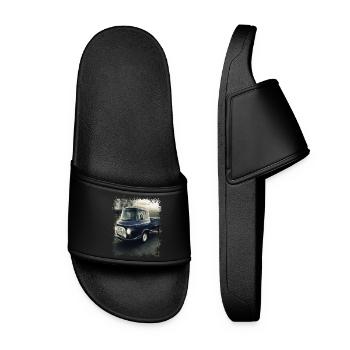 Barkas Flatbed GDR Transporter | Vintage - Women’s Pool Sliders - black - Front