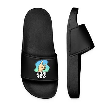 Teacher Silent Fox For Quiet Students In - Women’s Pool Sliders - black - Front