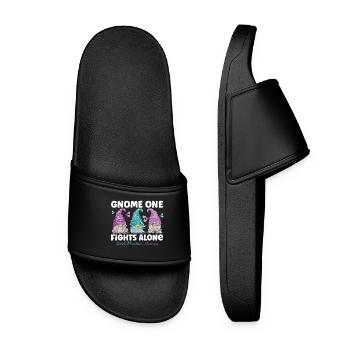 Gnome One Fights Suicide Prevention - Women’s Pool Sliders - black - Front