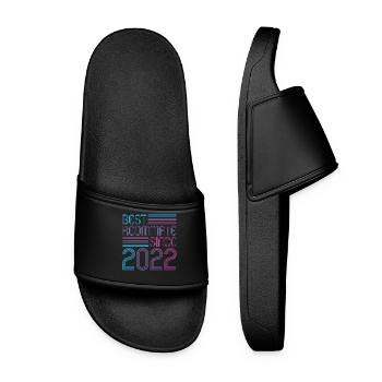 Best roommate since 2022 love your roomates - Women’s Pool Sliders - black - Front