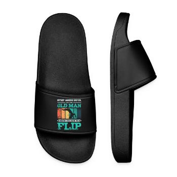Let this old man show you how to flip gymnastics - Women’s Pool Sliders - black - Front