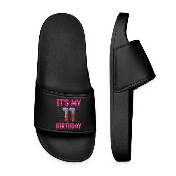 C’est mon 11e anniversaire | Saupoudrer des | à thème - Claquettes Femme - noir - Devant