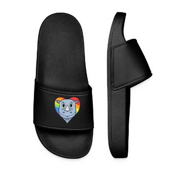 Rhino Lgbt Rainbow Colors - Women’s Pool Sliders - black - Front