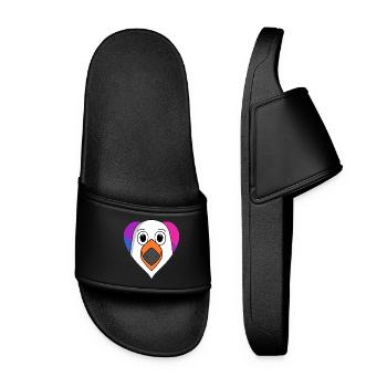Bisexual Seagull Gift - Women’s Pool Sliders - black - Front