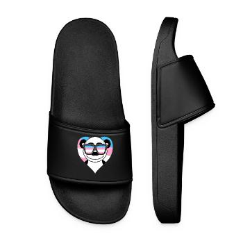 Transgender Transsexual Panda Gift - Women’s Pool Sliders - black - Front