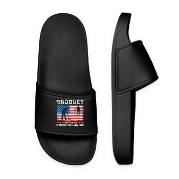 Croquet ce n’est pas amusant mais ça vous fait paraître riche - Claquettes Femme - noir - Devant