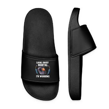 Look Away Mortal - Frauen Badelatschen - Schwarz - Vorne