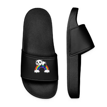 Rainbow Panda - Women’s Pool Sliders - black - Front