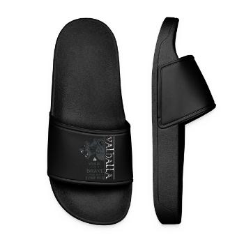 Valhalla Viking Grizzly Bear Wotan Knot Norse - Women’s Pool Sliders - black - Front