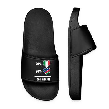 Brillante Italie et Namibie / Cadeau - Claquettes Femme - noir - Devant