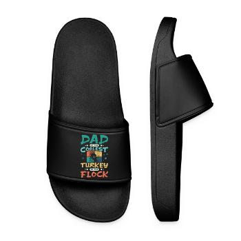 Papa de la dinde la plus cool du troupeau - Claquettes Femme - noir - Devant