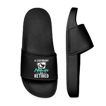 A legendary midwife has retired - Women’s Pool Sliders - black - Front