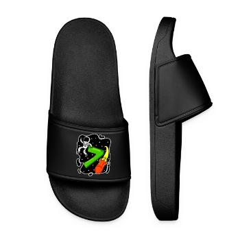 Boy 7 years old - 7th birthday gift - Women’s Pool Sliders - black - Front