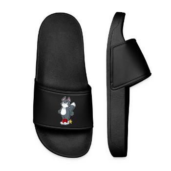 Katze Bowling Bowlingkugel - Frauen Badelatschen - Schwarz - Vorne