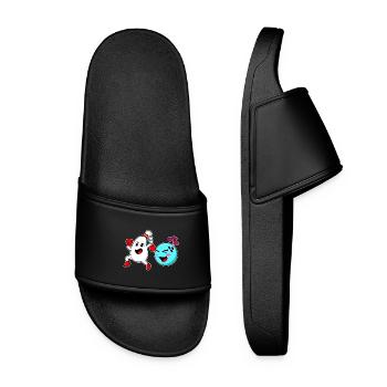 Bowling Bowlingkugel Pin - Frauen Badelatschen - Schwarz - Vorne