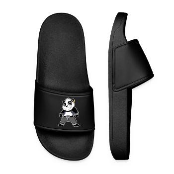 Cool Panda - Frauen Badelatschen - Schwarz - Vorne