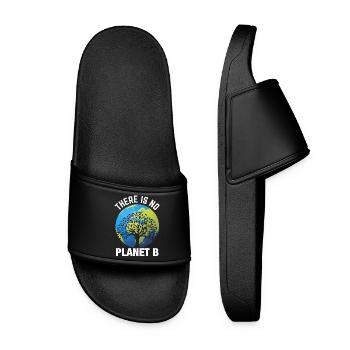 Earth day- Es gibt keinen Planet B - Frauen Badelatschen - Schwarz - Vorne