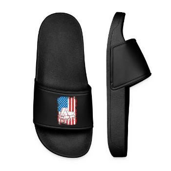 Piano drapeau des États-Unis - Claquettes Femme - noir - Devant