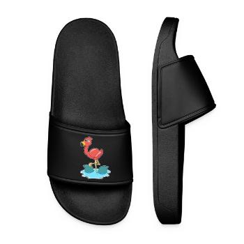 Nageoires de requin flamant rose - Claquettes Femme - noir - Devant