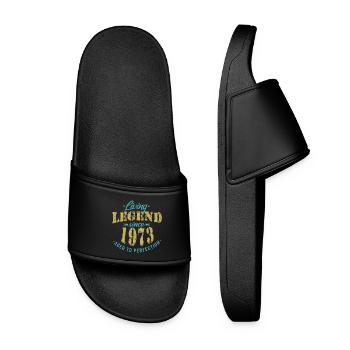 Millésime 1973 Anniversaire Légende Vivante - Claquettes Femme - noir - Devant