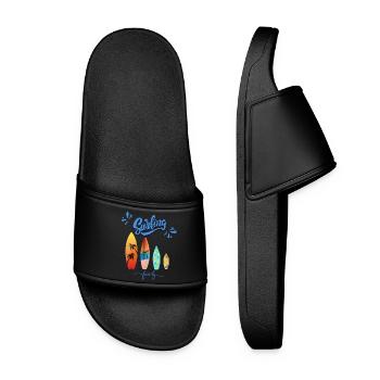 Surfing Family - Family Surfing Apparel - Frauen Badelatschen - Schwarz - Vorne