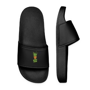 Plant Mom Aloe Vera Creme Kosmetik Natur - Frauen Badelatschen - Schwarz - Vorne