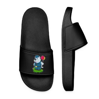 Dog Policeman Balloon Police - Women’s Pool Sliders - black - Front