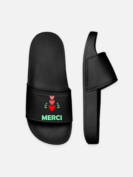 MAÎTRESSE. MAITRE. MERCI. MERCI MAÎTRESSE. ETE - Claquettes Femme - noir