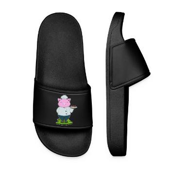 Cuisson du porc Cuisson de la viande - Claquettes Femme - noir - Devant