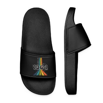 1964 Jahrgang Geburtstag Groovy Vintage Retro - Frauen Badelatschen - Schwarz - Vorne