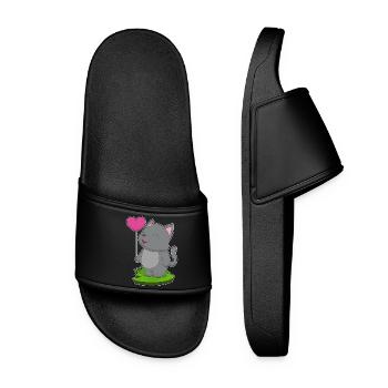 Ballon Chat - Claquettes Femme - noir - Devant
