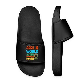 Autism Autistic - Women’s Pool Sliders - black - Front
