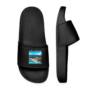 Summer sun in Puerto Plata: Dream destination - Women’s Pool Sliders - black - Front