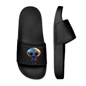 Happy Halloween niedlich Alien gruselig lustig gruselig - Frauen Badelatschen - Schwarz - Vorne