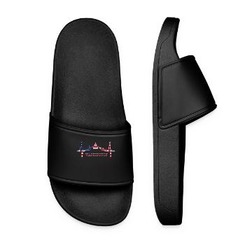 Washington D.C. Skyline Heartbeat USA East Coast - Women’s Pool Sliders - black - Front
