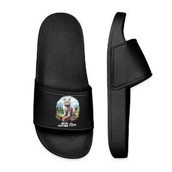 British Shorthair - Women’s Pool Sliders - black - Front