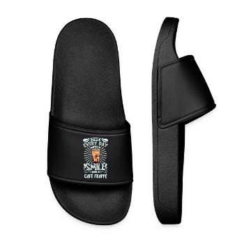 Smile with Café Frappé - Women’s Pool Sliders - black - Front