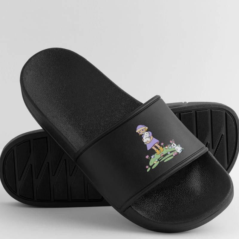 Easter Easter Bunny Kids Rabbit Easter Eggs Eggs Women’s Pool Sliders
