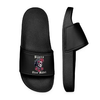Bad Old Girl Skull Roses Skull Squelette - Claquettes Femme - noir - Devant