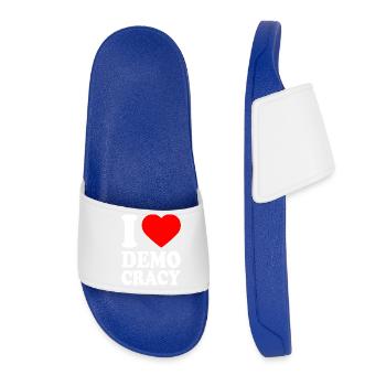 I love democracy - Claquettes Femme - bleu roi - Devant
