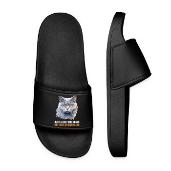 Cat Cats British Shorthair British Shorthair - Women’s Pool Sliders - black - Front