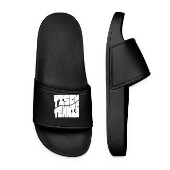 Table tennis with table tennis bat Ping Pong - Women’s Pool Sliders - black - Front