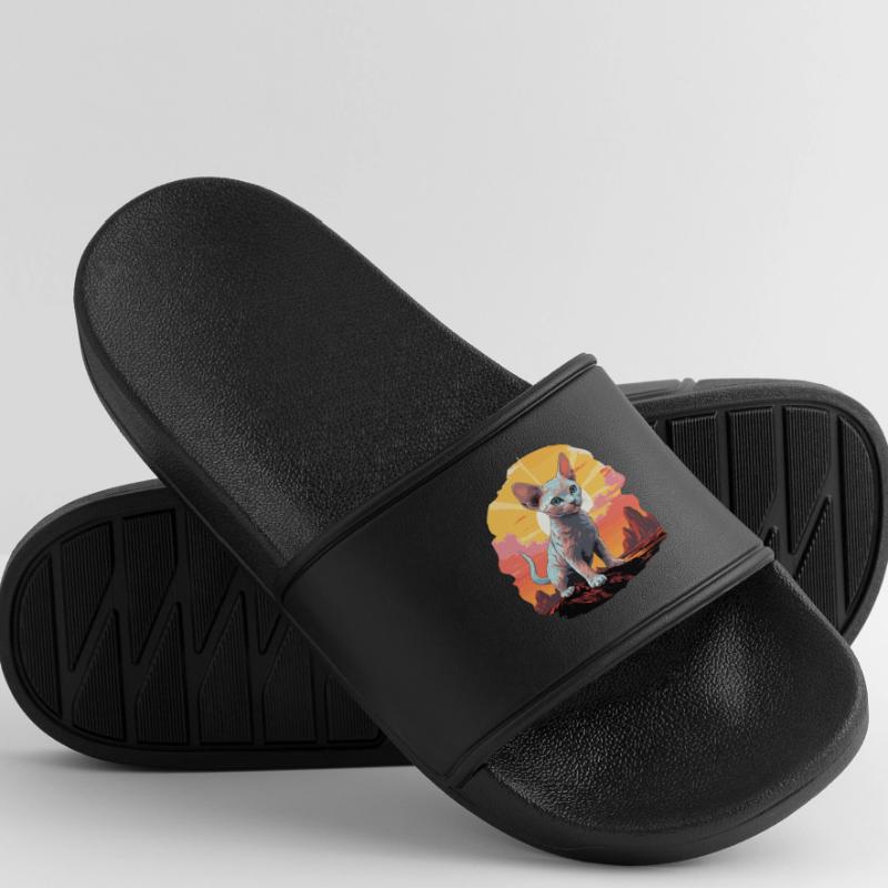 Chaton Devon Rex Chat Devon Rex Claquettes Femme