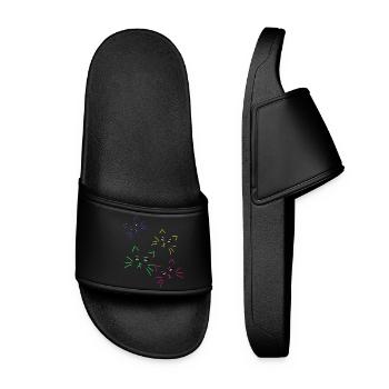 Cat Face Cats Cat Girl Eyes - Women’s Pool Sliders - black - Front