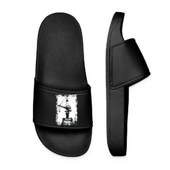 Rostock Port Liebherrr Crane - Women’s Pool Sliders - black - Front